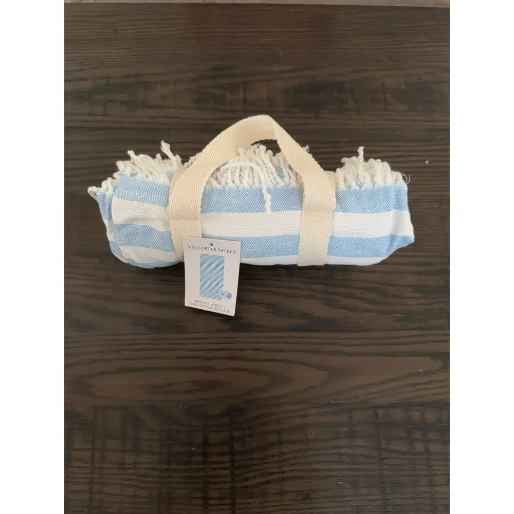 Victoria’s Secret Blue & White Stripe Beach Blanket-34